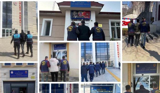 Elazığ’da kesinleşmiş hapis cezası bulunan 34 zanlı yakalandı