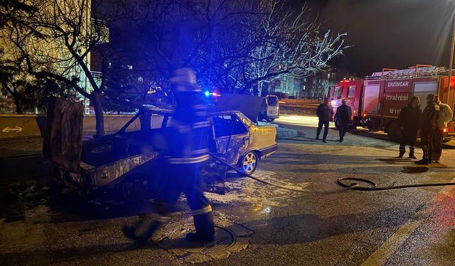 Erzincan’da Bir Araç Yangını Daha