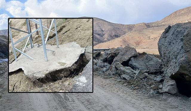 Kemah Yücebelen Köy Yolunda Heyelan Tehlikesi