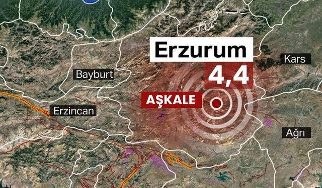 Erzurum’da 4.4 Şiddetinde Korkutan Deprem