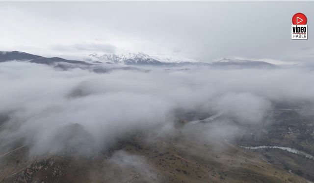 Erzincan’da Sis Bulutlarının Büyüleyici Görüntüsü