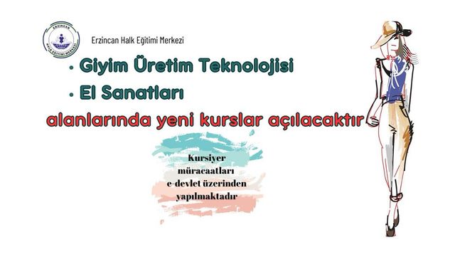 Erzincan’da Yetişkinlere Yönelik Yeni Halk Eğitim Kursları Açılıyor