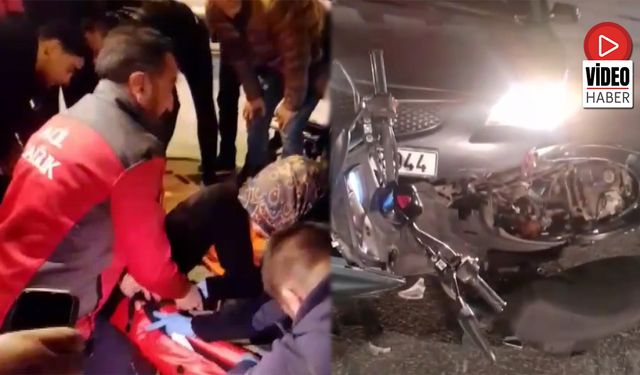 Otomobille Çarpışan Motosikletin Sürücüsü Yaralandı