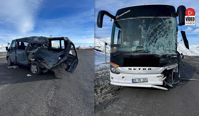 Kızıldağ'da Otobüs İle Minibüs Çarpıştı: 3 Yaralı