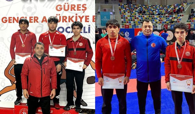 Erzincanlı Güreşçiler Türkiye Şampiyonası’nda Kürsüye Çıktı