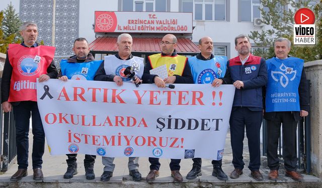 Erzincan Eğitimcilerinden Şiddete Karşı Tek Ses