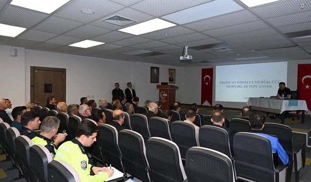 İl Emniyet Müdürlüğünden Muhtarlar Toplantısı