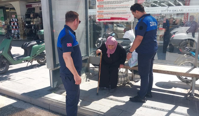 Yaşlı Kadının İmdadına Zabıta Yetişti