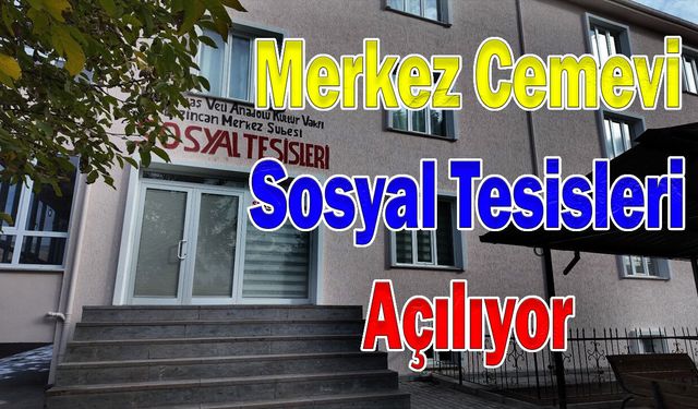 Erzincan Cemevi Sosyal Tesisleri Hizmete Açılıyor