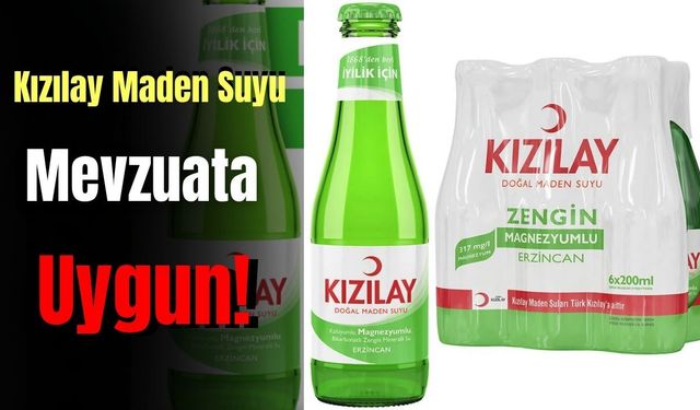 Kızılay: "Erzincan Maden Suyu Türkiye Mevzuatına Uygun"