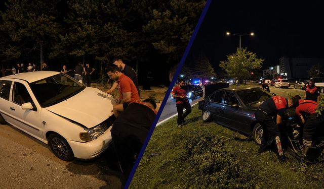 Erzincan'da İki Otomobil Çarpıştı: 1 Kişi Yaralandı