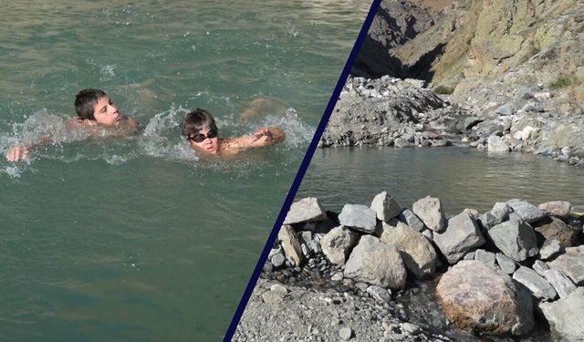 Üzümlü'de Çocuklardan Doğal Havuz Çözümü