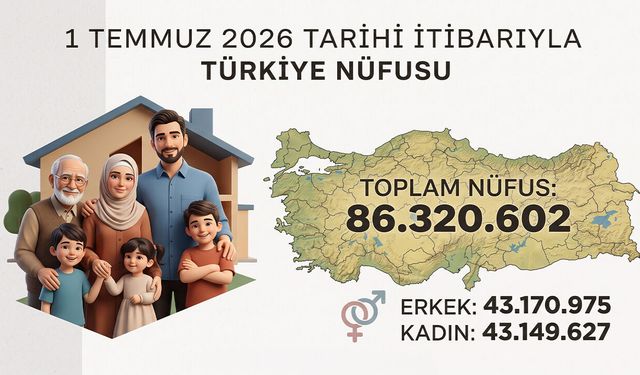TÜİK Açıkladı: Türkiye Nüfusu 86,3 Milyonu Aştı