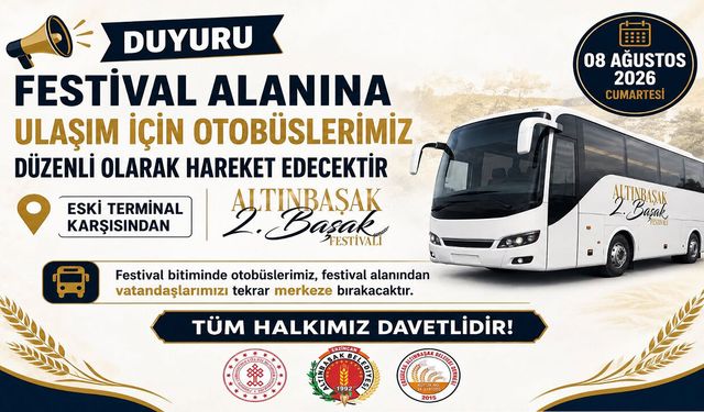 Altınbaşak Belediyesi'nden Festival İçin Ulaşım Desteği