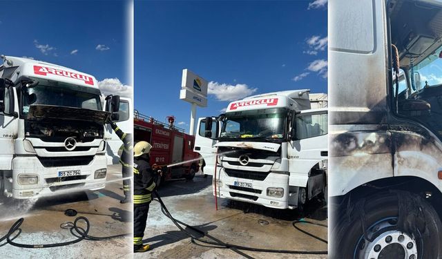 TIR Yangını Büyümeden Söndürüldü