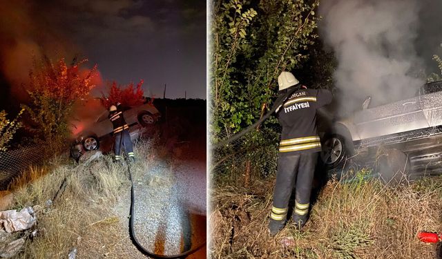 Erzincan’da Araç Yangını