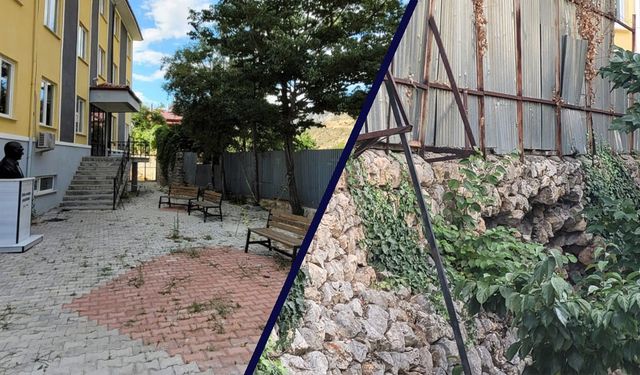 Kemaliye'de Onarılmayan Okul İstinat Duvarı Tehlike Oluşturuyor