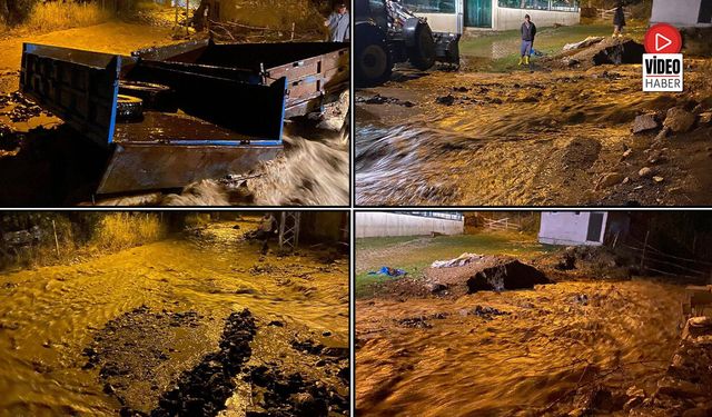 Erzincan'da Sağanak Yağış Saraycık Köyünde Taşkına Neden Oldu
