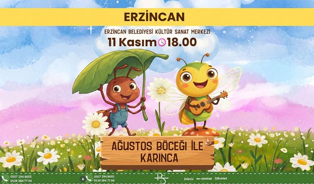 Erzincan’da Çocuklar İçin Müzikli Tiyatro Etkinliği