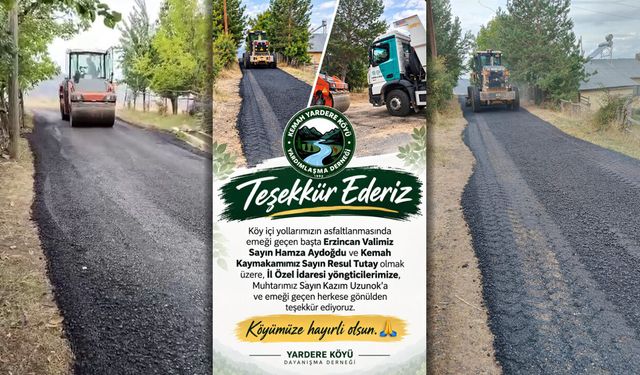 Yayderelilerden Teşekkür Mesajı