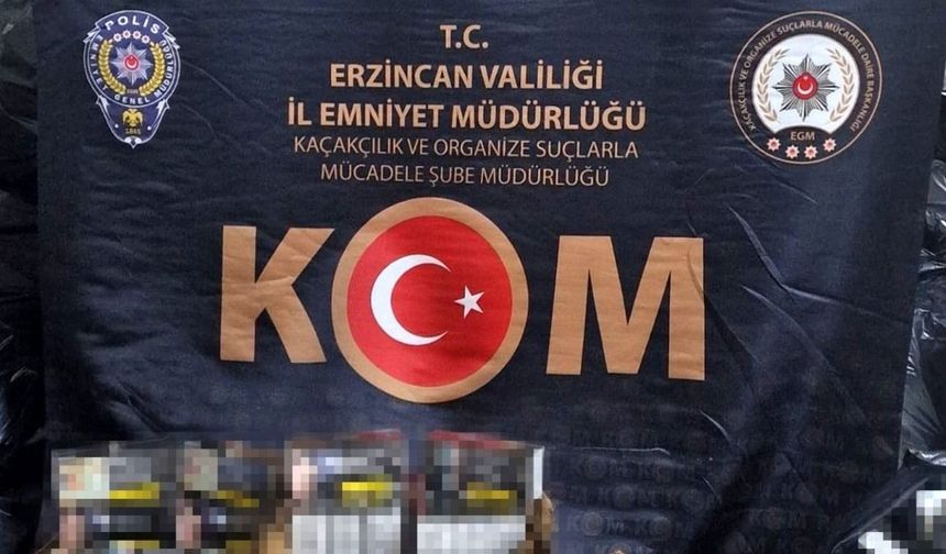 Erzincan’da 5.120.000 dal kaçak boş makaron ele geçirildi