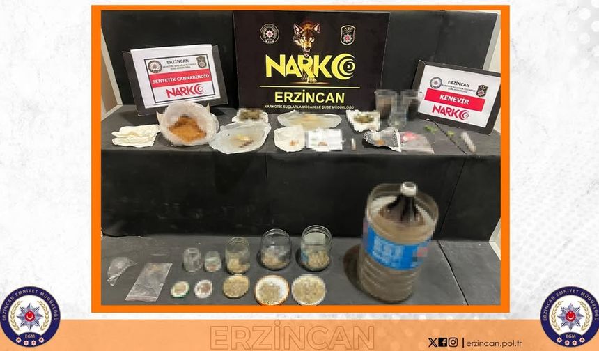 Erzincan’da Uyuşturucu Tacirlerine Operasyon