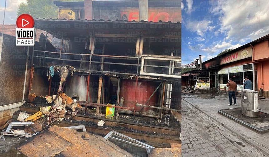 Erzincan’da Fırın Yangınında İş Yeri Kül Oldu
