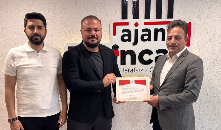 Kızılay’dan Sarıçiçek’e Teşekkür Sertifikası