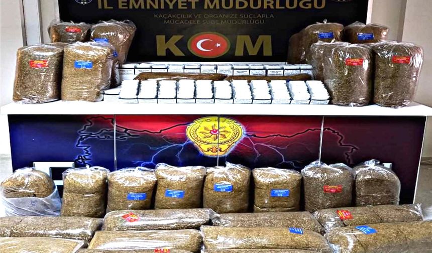 Makaron ve Kaçak Tütün Ele Geçirildi