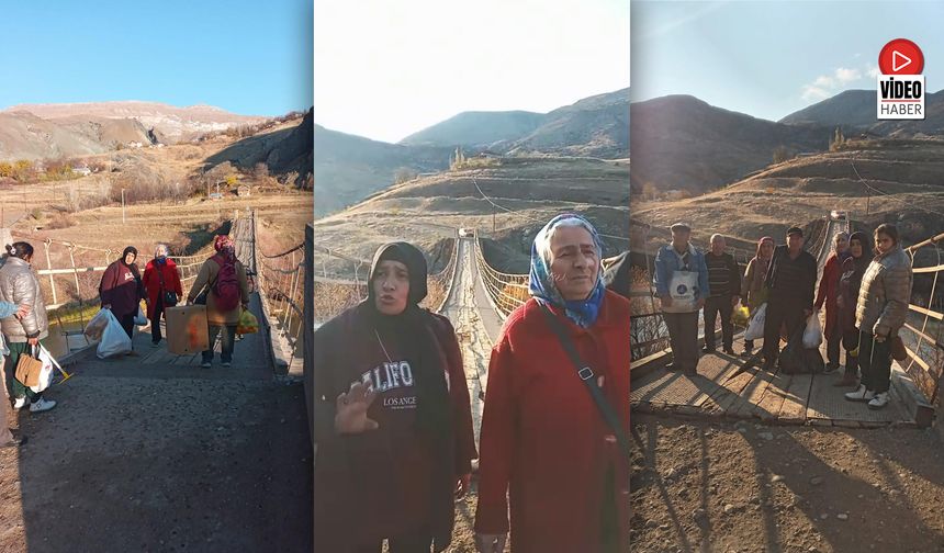 40 Yıllık Asma Köprü Çürüdü, Şahintepe Köylüleri Yetkililere Seslendi