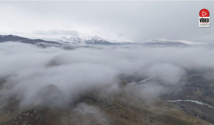 Erzincan’da Sis Bulutlarının Büyüleyici Görüntüsü
