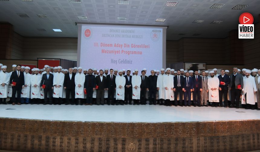 Aday Din Görevlileri Mesleki Eğitimi Törenle Tamamlandı