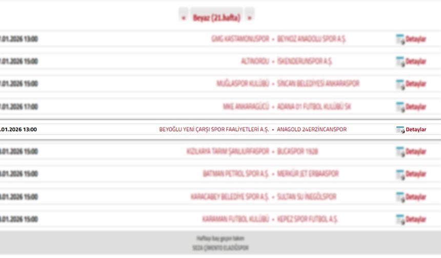 24 Erzincanspor’un Pazar Günkü Maçı 13.00’e Alındı