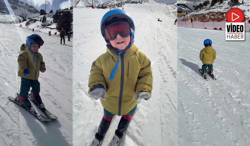 Ergan Dağı'nda Kayakla Tanışan En Tatlı Misafir: Çağlar