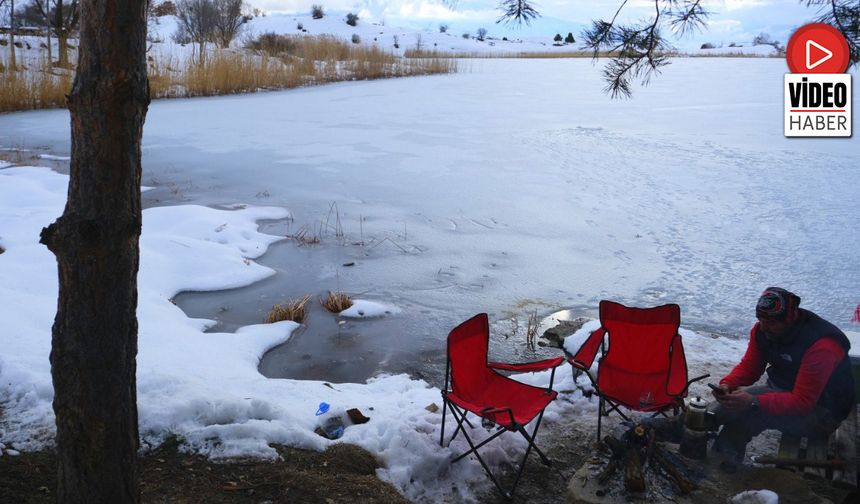 Kemah Ardos Gölü Dondu: Bin 660 Rakımlı Buz Gölü Drone İle Görüntülendi