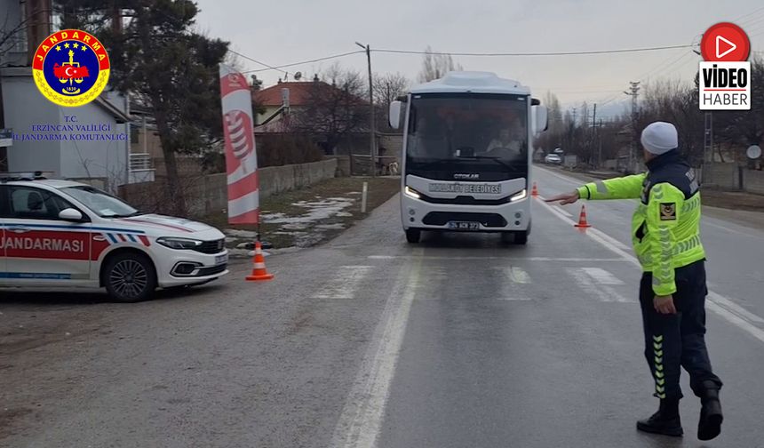 Erzincan Trafik Jandarmasından Sivil Denetim Uygulaması