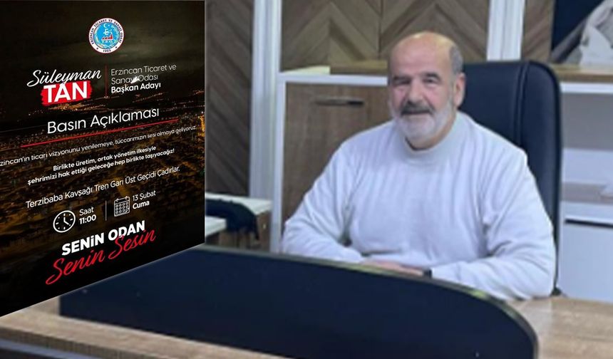 Süleyman Tan TSO Başkanlığı İçin Adaylığını Açıklayacak