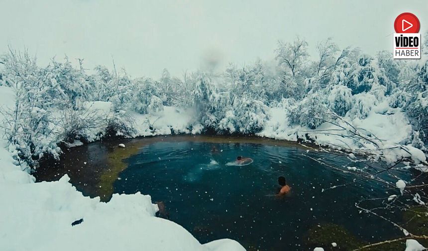 Erzincan’da Üç Arkadaşın Soğuk Su Macerası