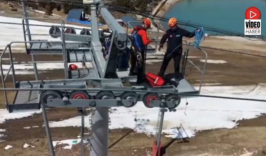 Ergan Dağı'nda Teleferik Kurtarma Tatbikatı