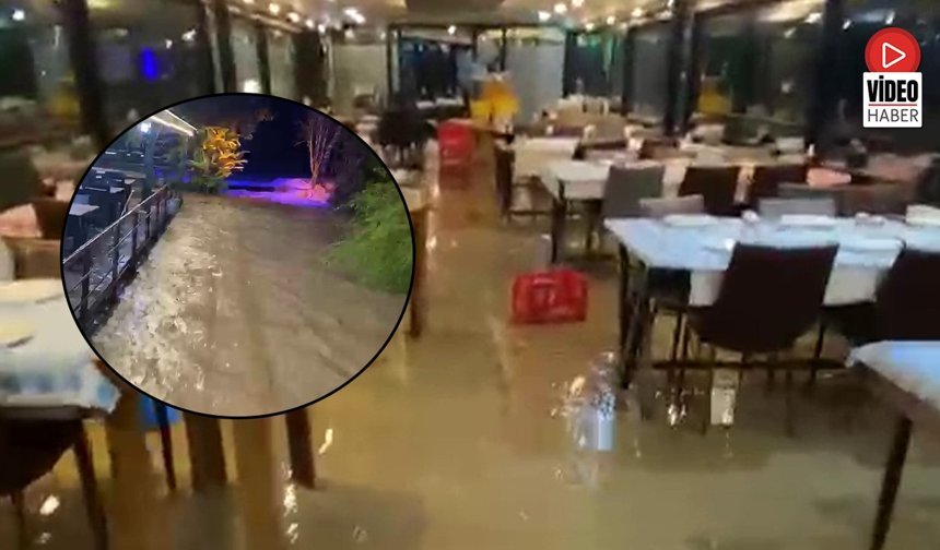Yağış Sele Dönüştü: Restoran Savaş Alanına Döndü