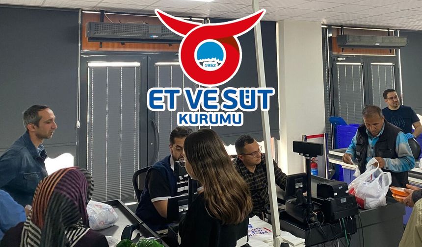 Erzincan’da Et ve Süt Kurumu Mağazasında Bayram Yoğunluğu
