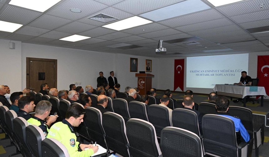 İl Emniyet Müdürlüğünden Muhtarlar Toplantısı