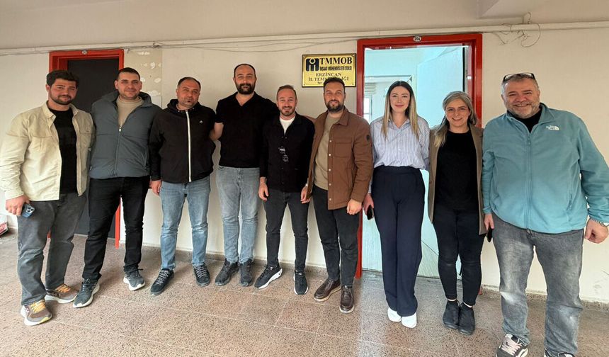 İMO Erzincan’da Yeni Kadro Göreve Başladı