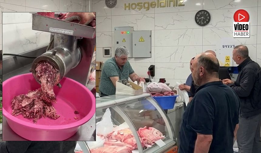 Erzincan’da Kasaplar Bayramda Kıyma Mesaisine Başladı