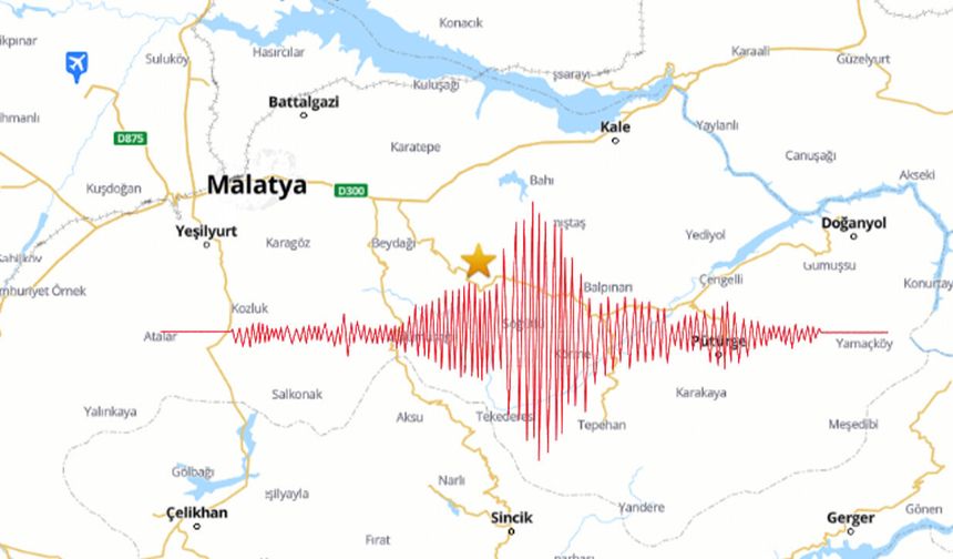 Malatya'da 5.6 Büyüklüğünde Deprem
