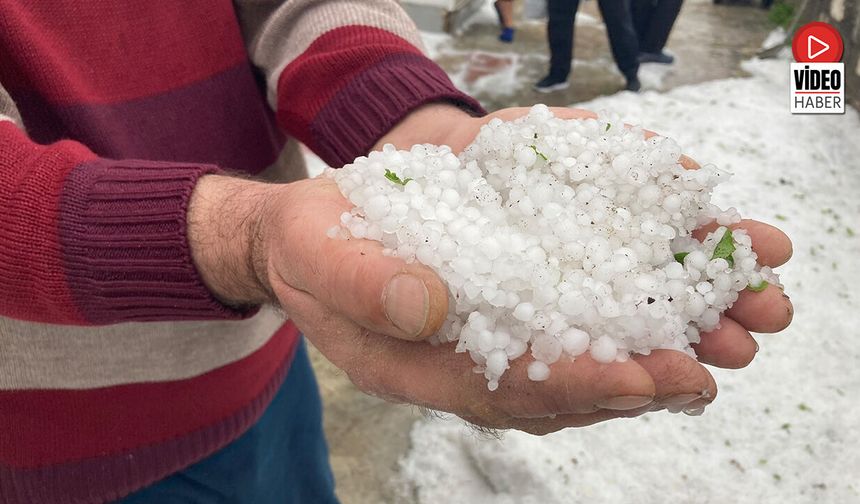 Refahiye'de Dolu Yağışı Etkili Oldu