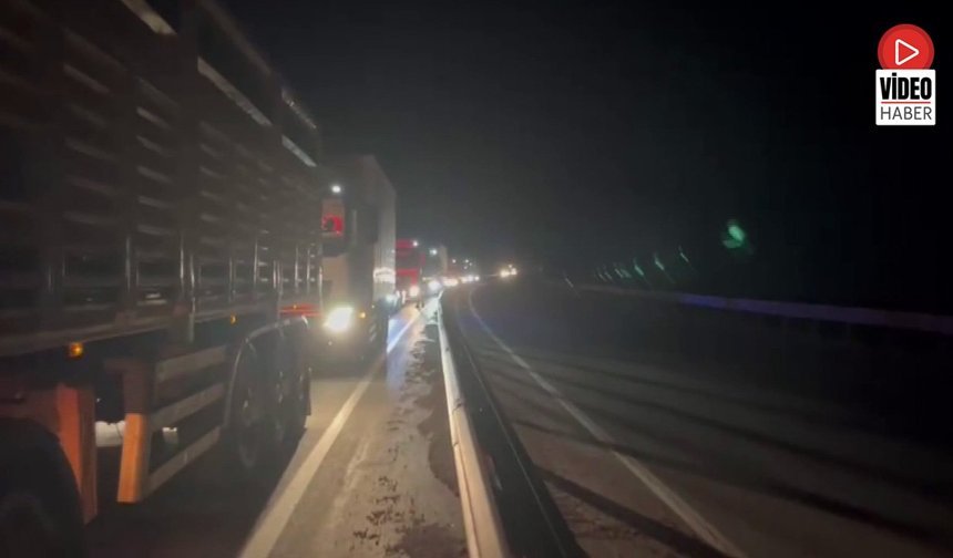 Tercan-Aşkale Yolunda Devrilen Tır Trafiği Saatlerce Aksattı