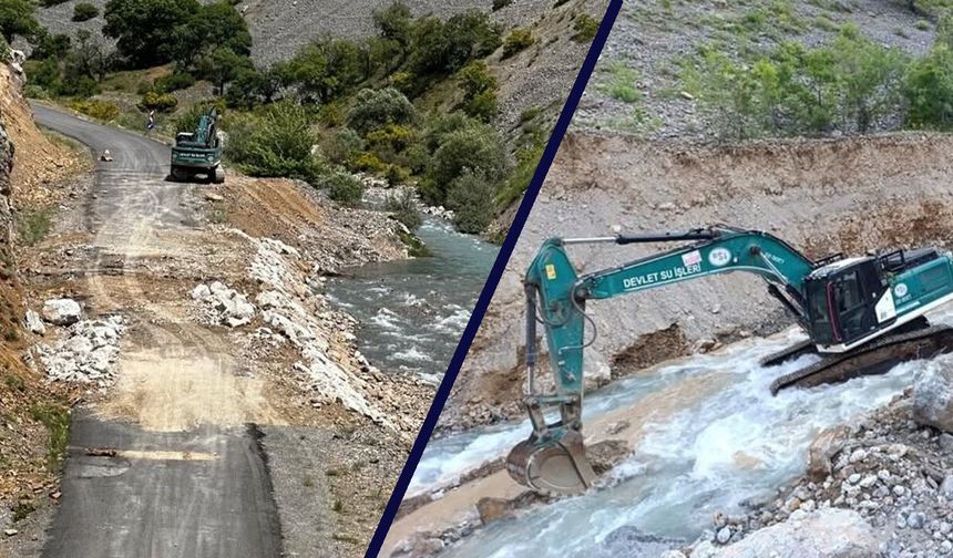 Başbağlar Grup Köy Yolunda Onarım Çalışmaları Sürüyor