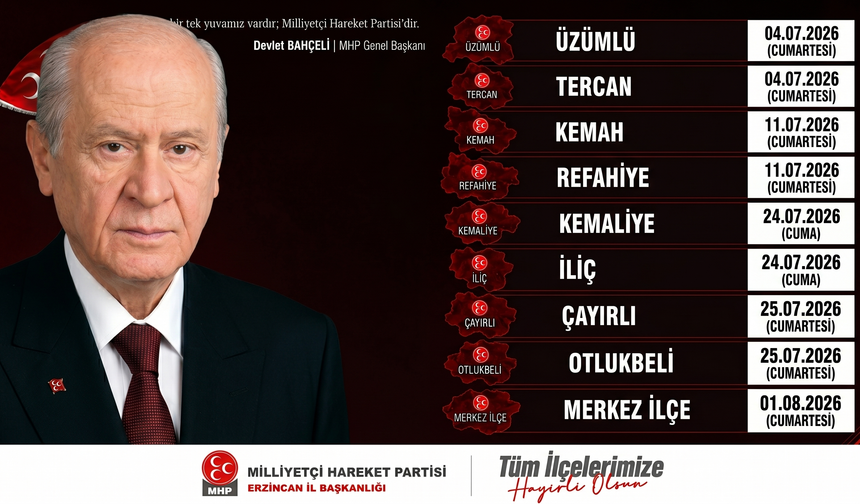 MHP Erzincan’da Kongre Takvimi Açıklandı