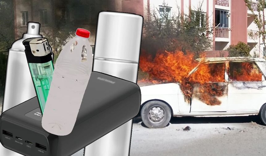 Araçlarda Bırakılan Malzemeler Yangına Neden Olabilir!